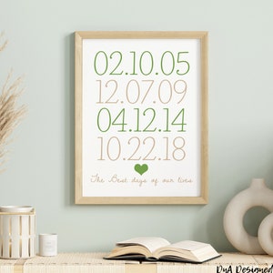 Die besten Tage unseres Lebens Herzdruck auf Leinwand - Digital oder gedrucktes individuelles Geschenk