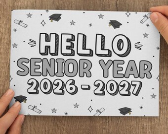 Senior 2027 DIGITAL Print - Instant Download DIY Class of 2027 Photo Prop