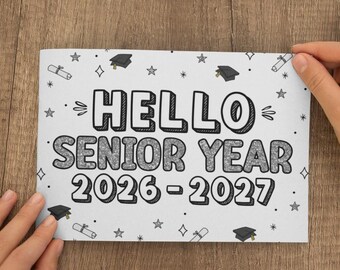 Senior 2027 DIGITAL Print - Instant Download DIY Class of 2027 Photo Prop