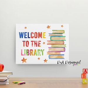 Welcome to the Library Sign for Librarians - DIGITAL Instant Download ...