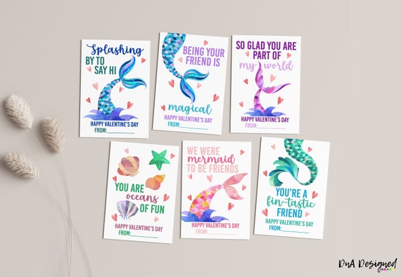 Magical Unicorn Mermaid Narwhal Valentine's Day Cards - 24-Pack For Classroom Sharing, Parties, Kids Gifts With Fun Sayings - View #12