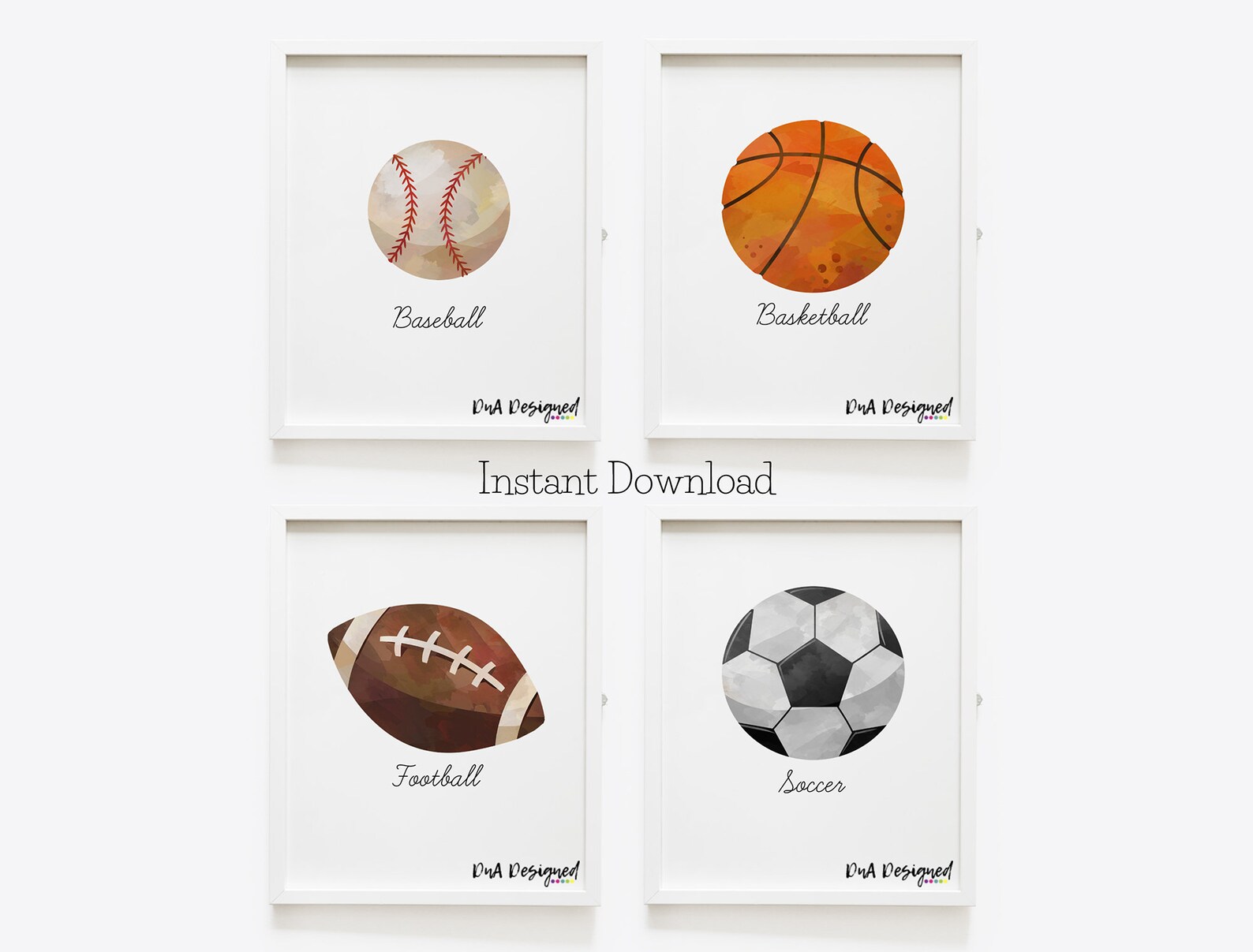 Sports Printable Wall Art DIGITAL Instant Download DIY | Etsy