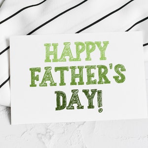 Stampa digitale "Tonalità Verdi" per la festa del papà 2025 - Download immediato - Regalo per papà per la festa del papà