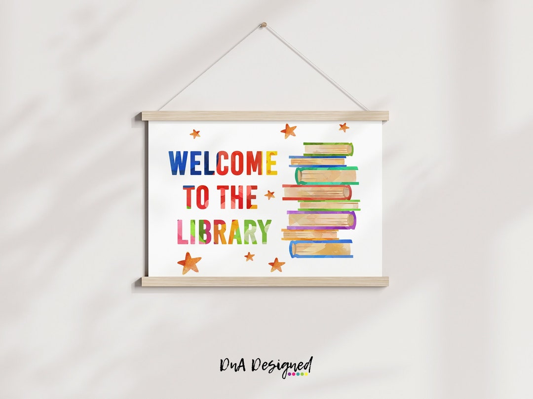 Welcome to the Library Sign for Librarians - DIGITAL Instant Download ...