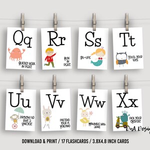 Printable Exercise Learn My ABC DIY Print Flash Cards for Kids ...