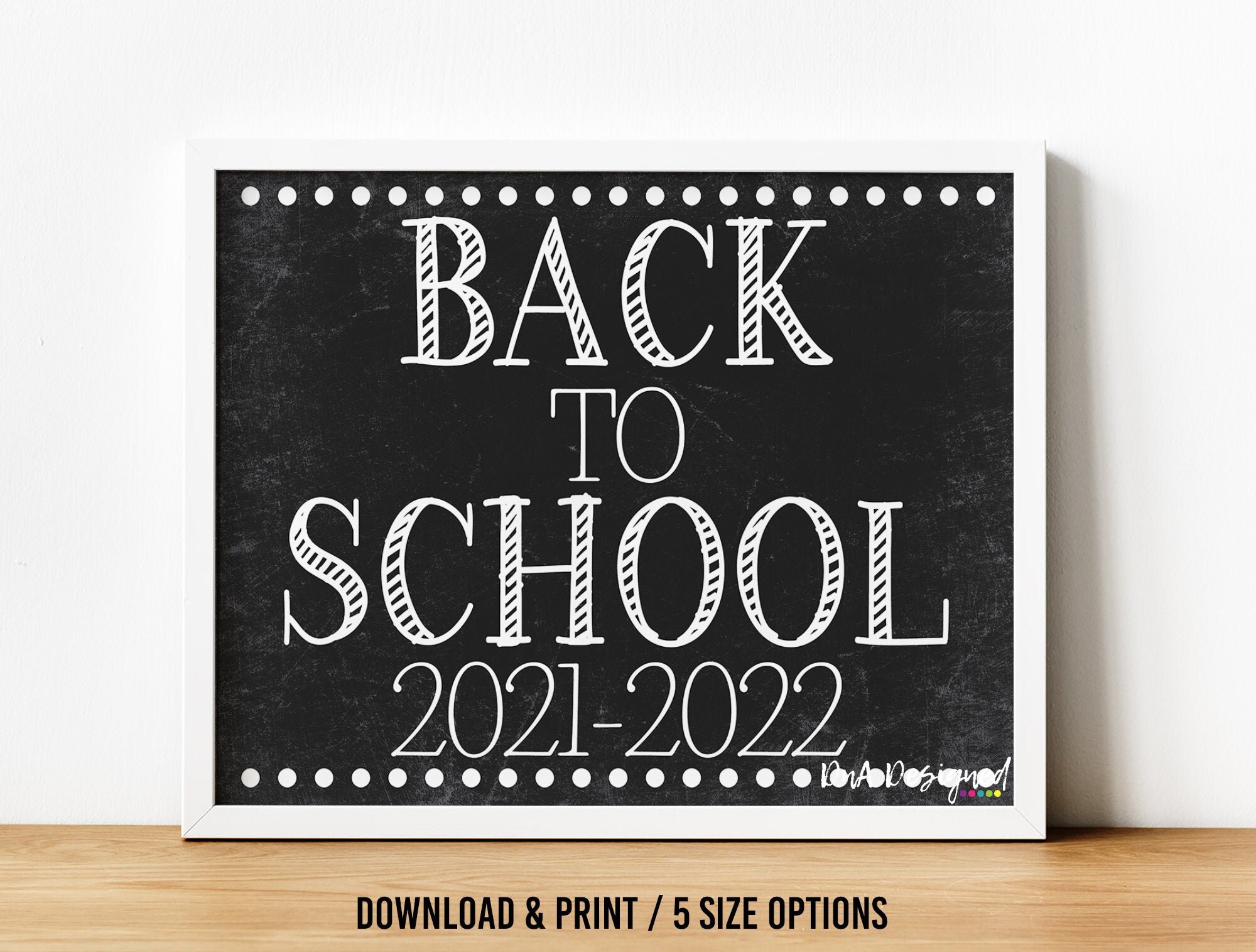Back to School 20212022 DIGITAL Chalkboard Print Instant Etsy