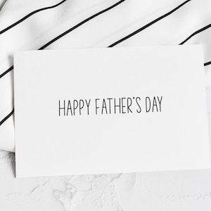 Biglietto di auguri semplice in bianco e nero per la festa del papà - Download immediato, regalo digitale per papà per la festa del papà