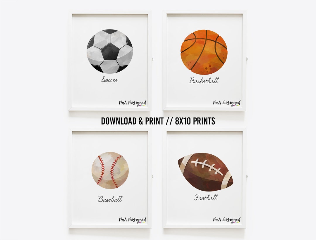 Sports Printable Wall Art DIGITAL Instant Download DIY - Etsy