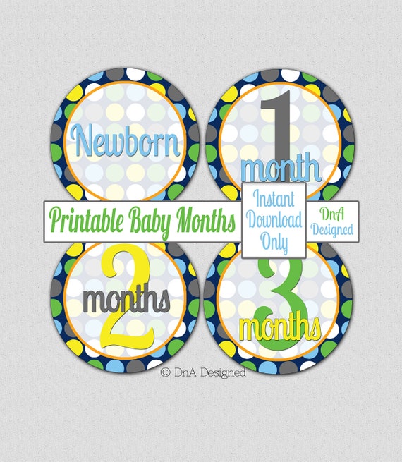 baby digital printable milestone stickers instant download etsy