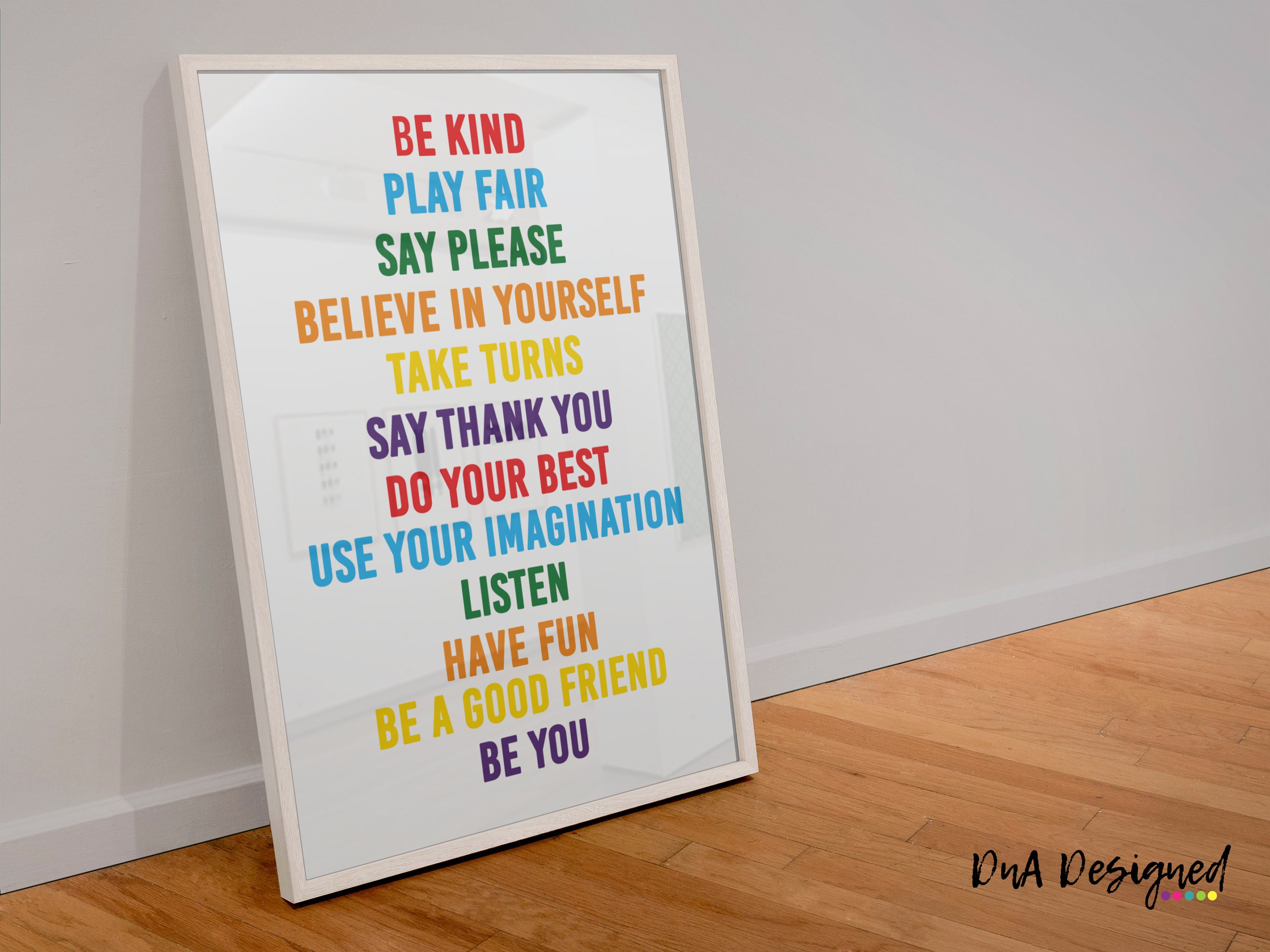 Classroom Rules Poster DIGITAL Print for Teachers - Playroom Wall Art ...