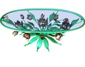 Italian Tole Illuminated Gilt Coffee Table