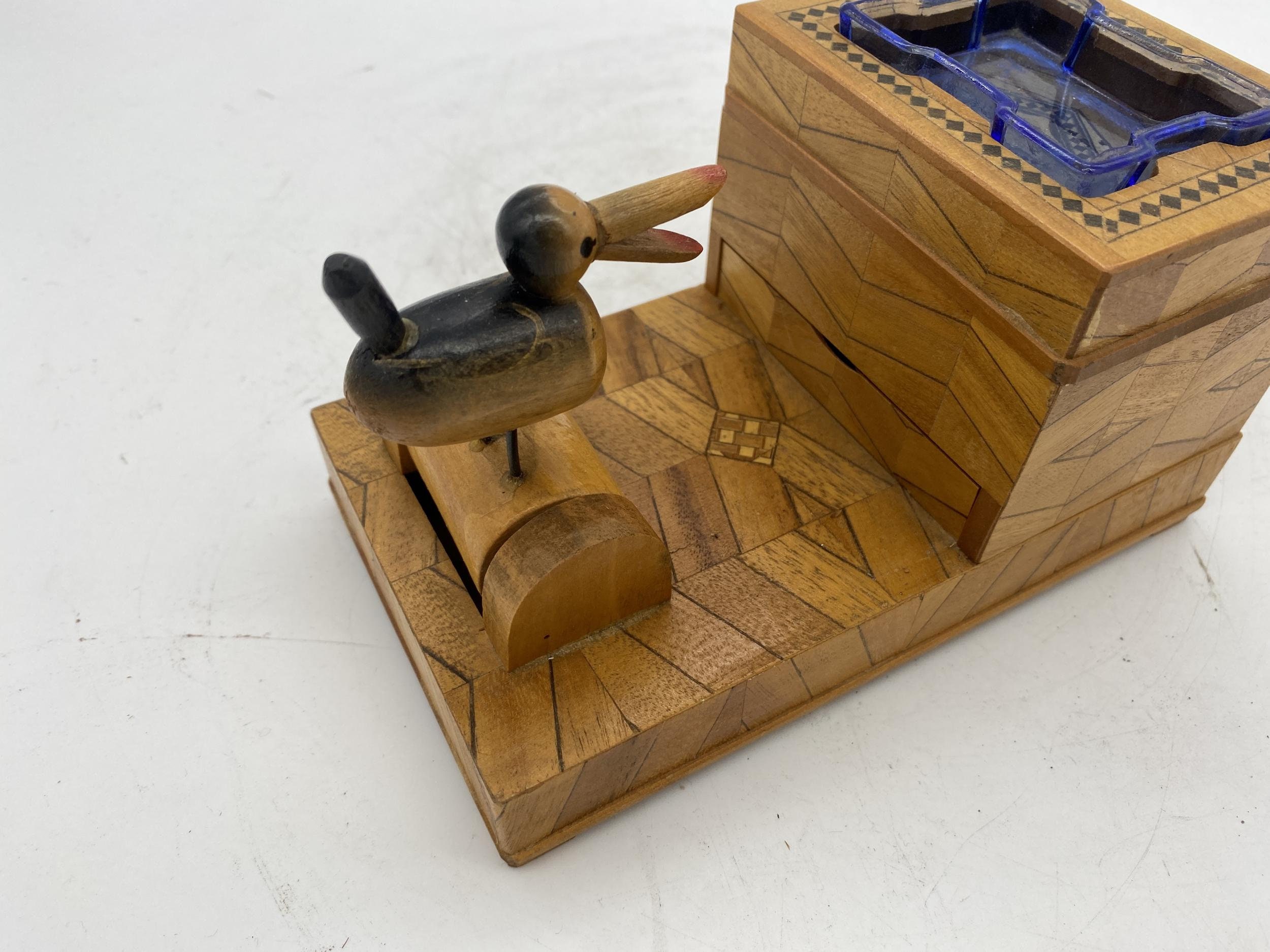 Vintage Inlay Carved Wood Cigarette Box Holder Dispenser With Ashtray and  Mechanical Bird. - Etsy Norway, image size:2500x1875