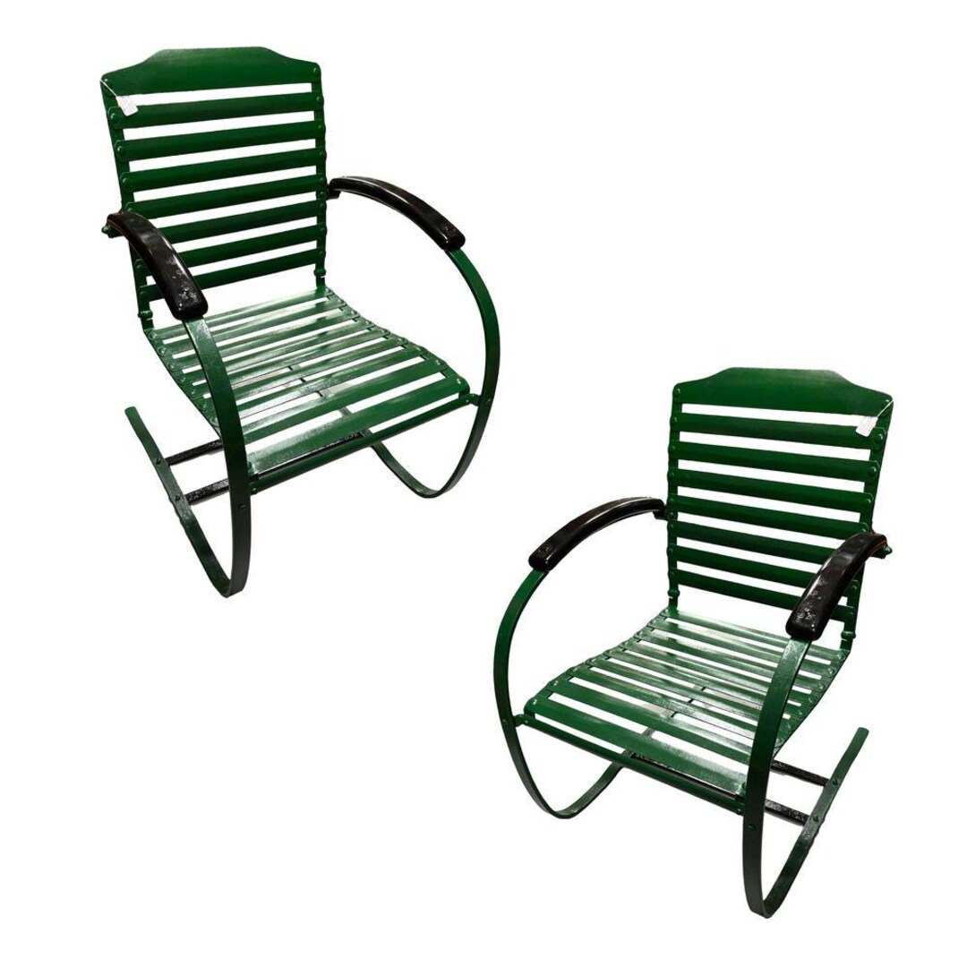 Springer Rocking Chair Mid-century Steel Springer Rocking Outdoor Patio Chair , Pair - Etsy