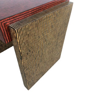 Two-Tone Cubist Style Side Table And Coffee Table Set image 8