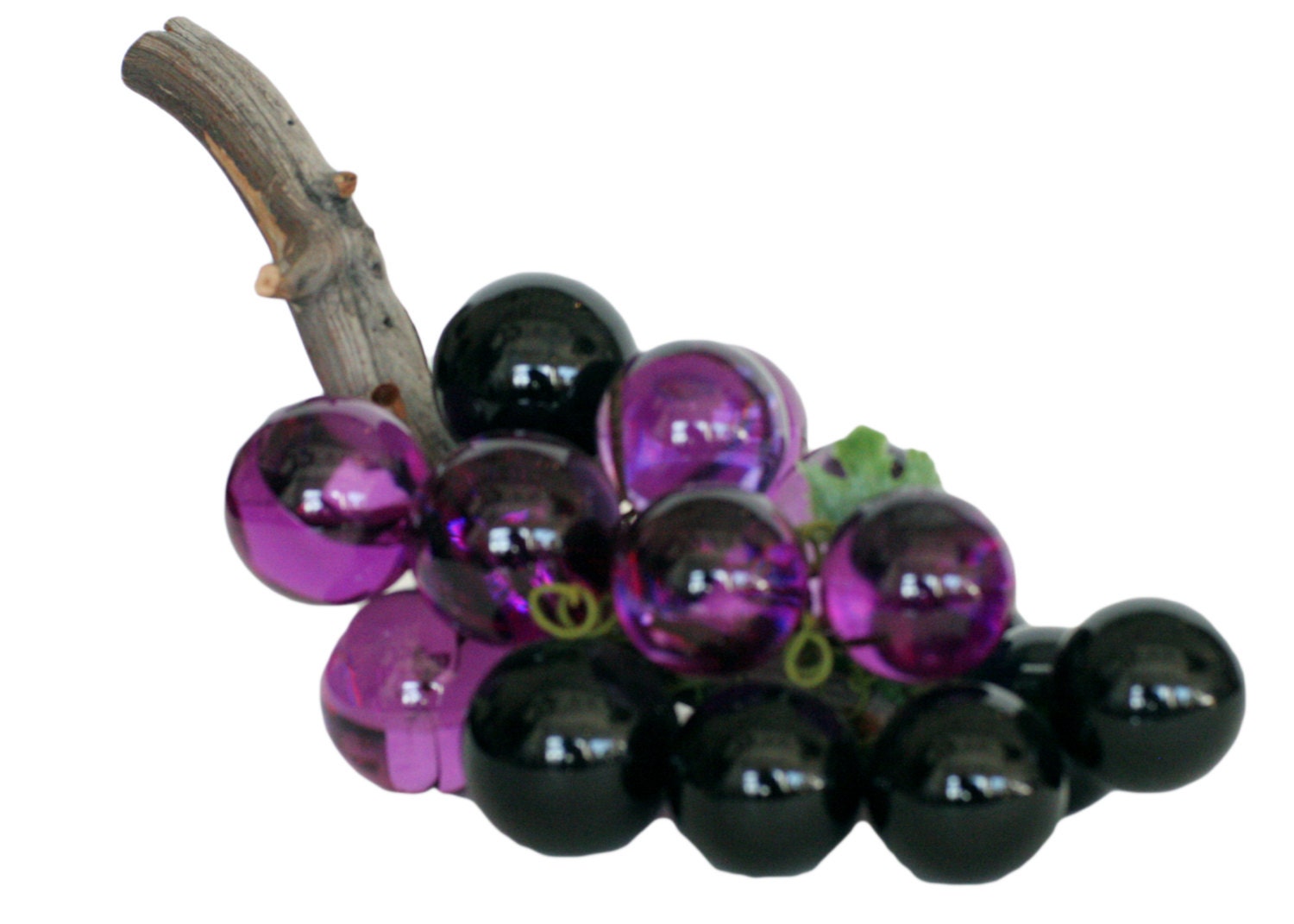 Vintage Mid Century Glass Lucite Puple Grape Cluster | Etsy