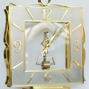 Kieninger & Obergfell German Regency Brass Mantel Clock image 2