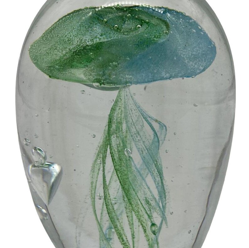 Coastal Beach Sea Green Hand-Blown Glass Case Jellyfish image 4