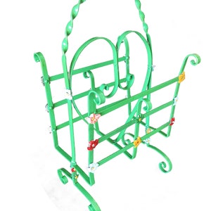 Wrought Iron Heart Floral Accent Magazine Stand image 1
