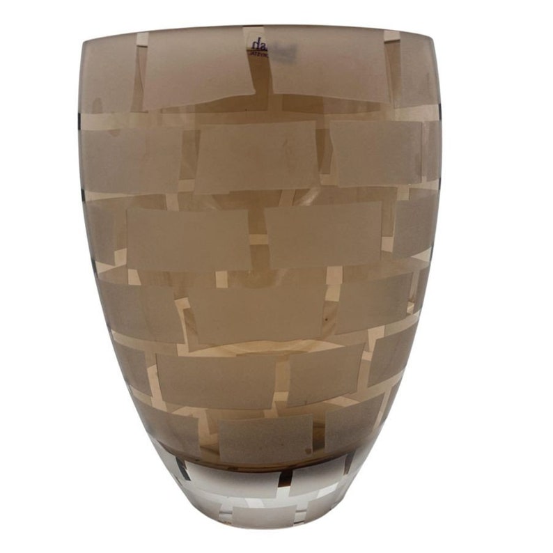 12 Brick Wall Champaign Crystal Vase by Badash Art Glass image 5