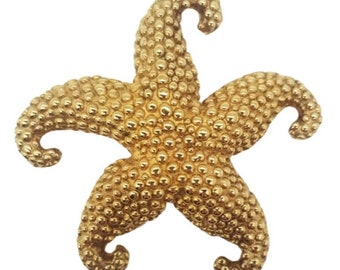 18K Gold Starfish Pin Brooch by Aya Azrielant