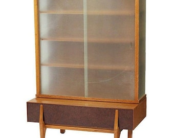 John Keal Wall Unit / Vitrine with Drawers for Brown Saltman