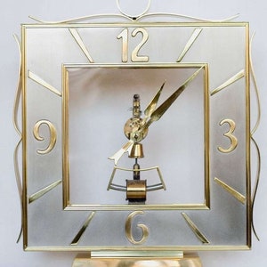 Kieninger & Obergfell German Regency Brass Mantel Clock image 3