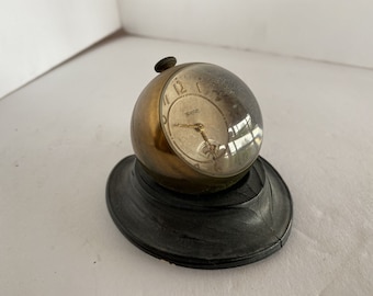 Mechanical Wind Up Ingraham Desk Small Ball Clock, Circa 1900