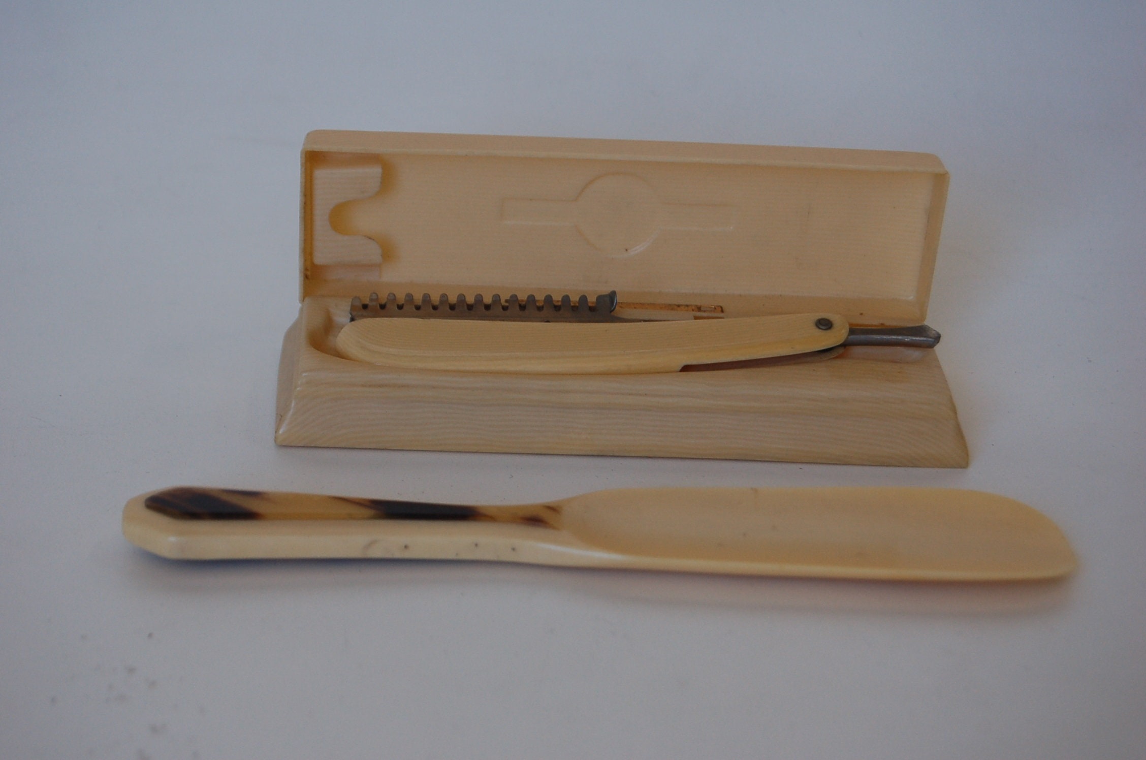Antique 1920's Durham Duplex Straight Razor French Ivory | Etsy