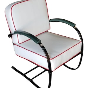 Wolfgang Hoffmann Custom Green and Black Springer Chair for Howell image 1