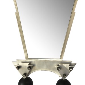 Custom Memphis Style Machined Metal Table Top Vanity Mirror