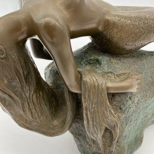 Bronze Mermaid Siren Statue on Beach Rock by James Siebert image 8