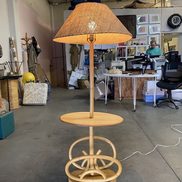 Rattan Floor Lamp Etsy