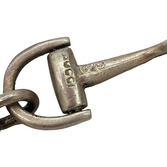 Gucci 17" Silver Interlocking Horse Bit Chain Nec… - image 9