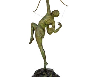 Tireuse A L'arc Bronze Greek Archer Diana by Pierre Le Faguays