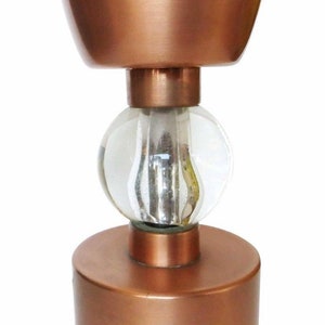 Copper Mid-Century Torchière Table Lamps, Pair image 6