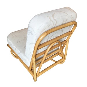 Restored Floating Rattan Lounge Chair in the Style of Paul Frankl image 2