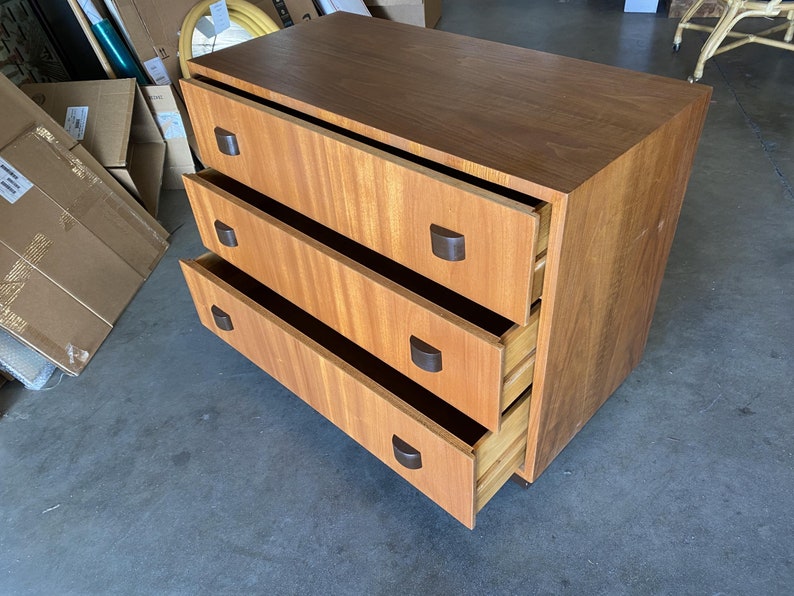 George Nelson Inspired Walnut Lowboy Dresser image 4