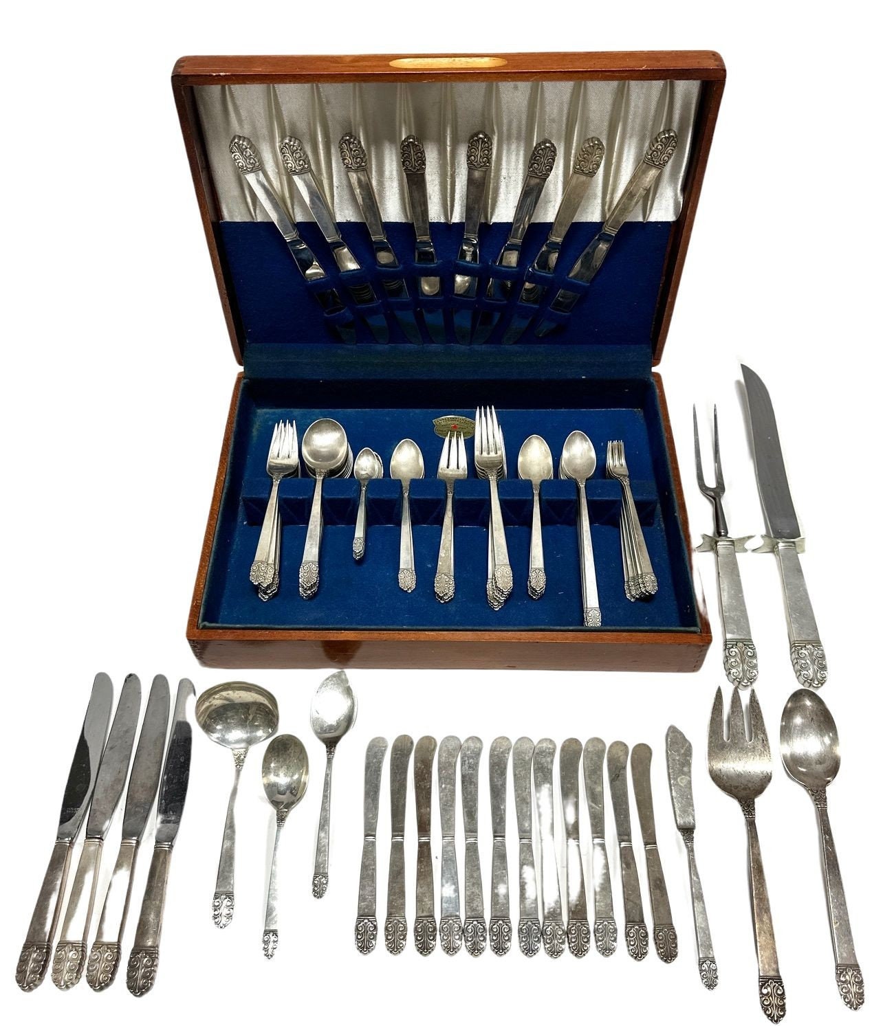 Huge Completely Handmade Vintage Navajo Sterling Native American Jewelry Silver Forks Set-105 Grams Huge Completely Handmade Vintage Navajo Sterling Native American Jewelry Silver Forks Set-105 Grams