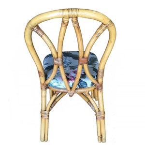 Restored Rattan Dining Side Chair w/ Hour Glass Back, Set of Four image 4