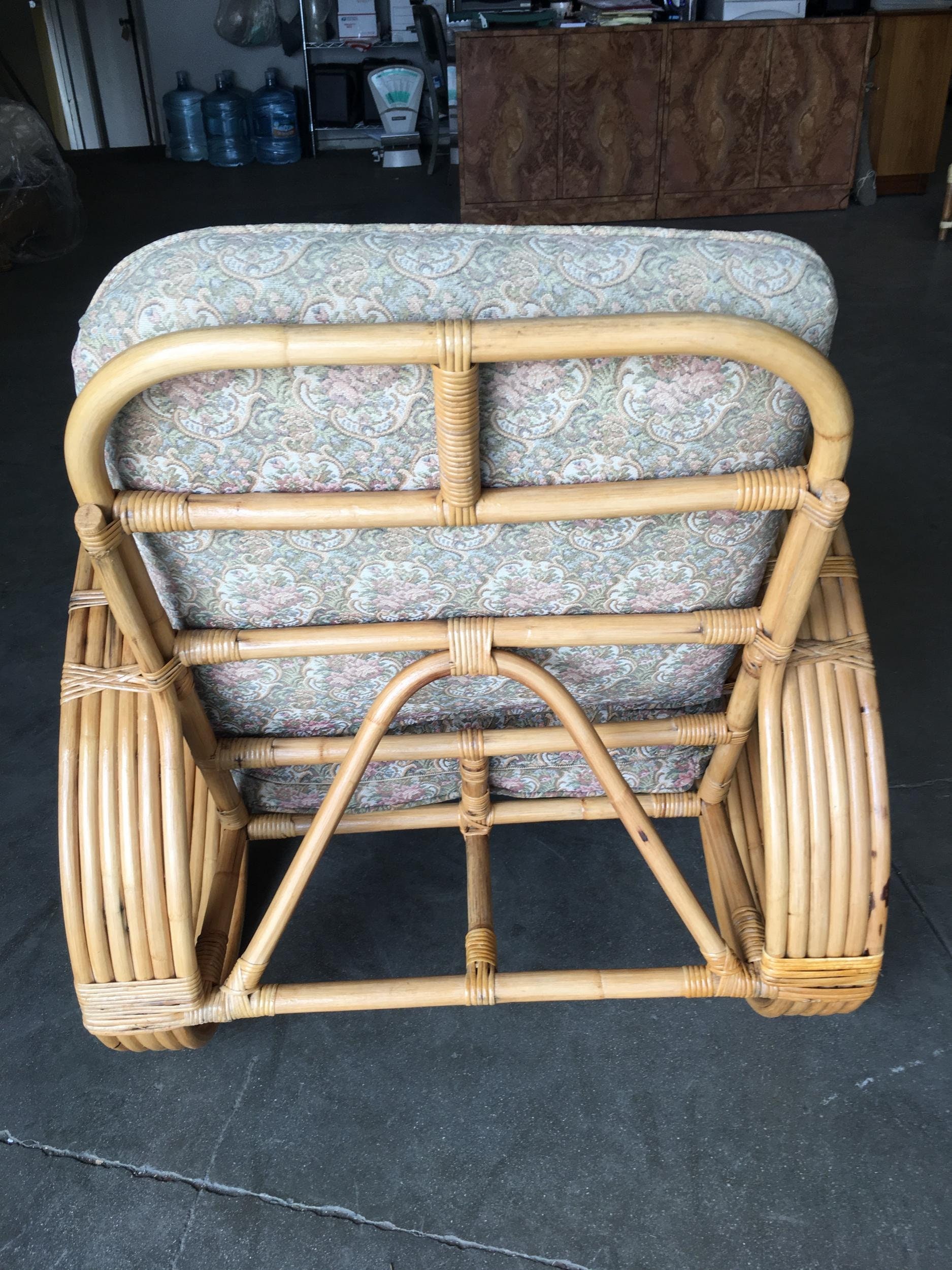 Restored Fivestrand Round Full Pretzel Rattan Lounge Chair Etsy
