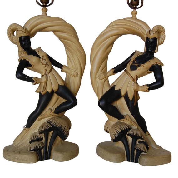 Saxon Crusader Robin Hood Chalkware Sculpture Continental Table