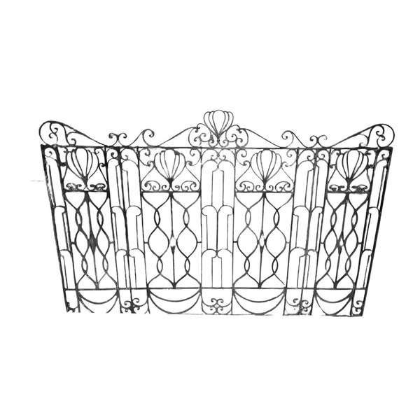 Iron Fence Panels Etsy
