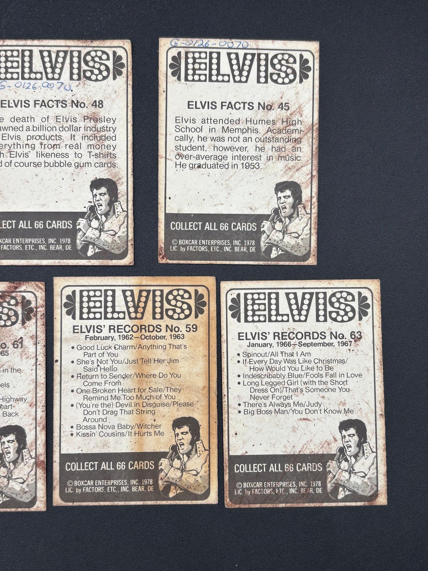 Vintage 1978 Elvis Presley Trading Card Set - Boxcar Enterprises