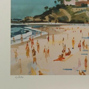 Milford Zornes Main Beach Laguna Lithograph Print Limited 62 of 250 Signed image 2