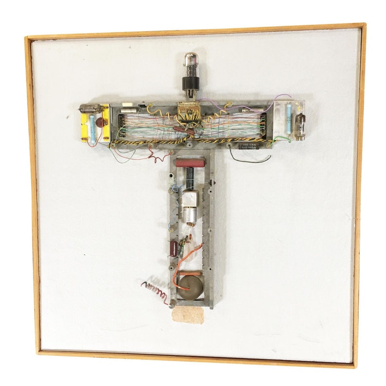 Abstract Stations of The Cross Untitled 3 Vacuum Tube Wall Sculpture by Pasqual Bettio image 7