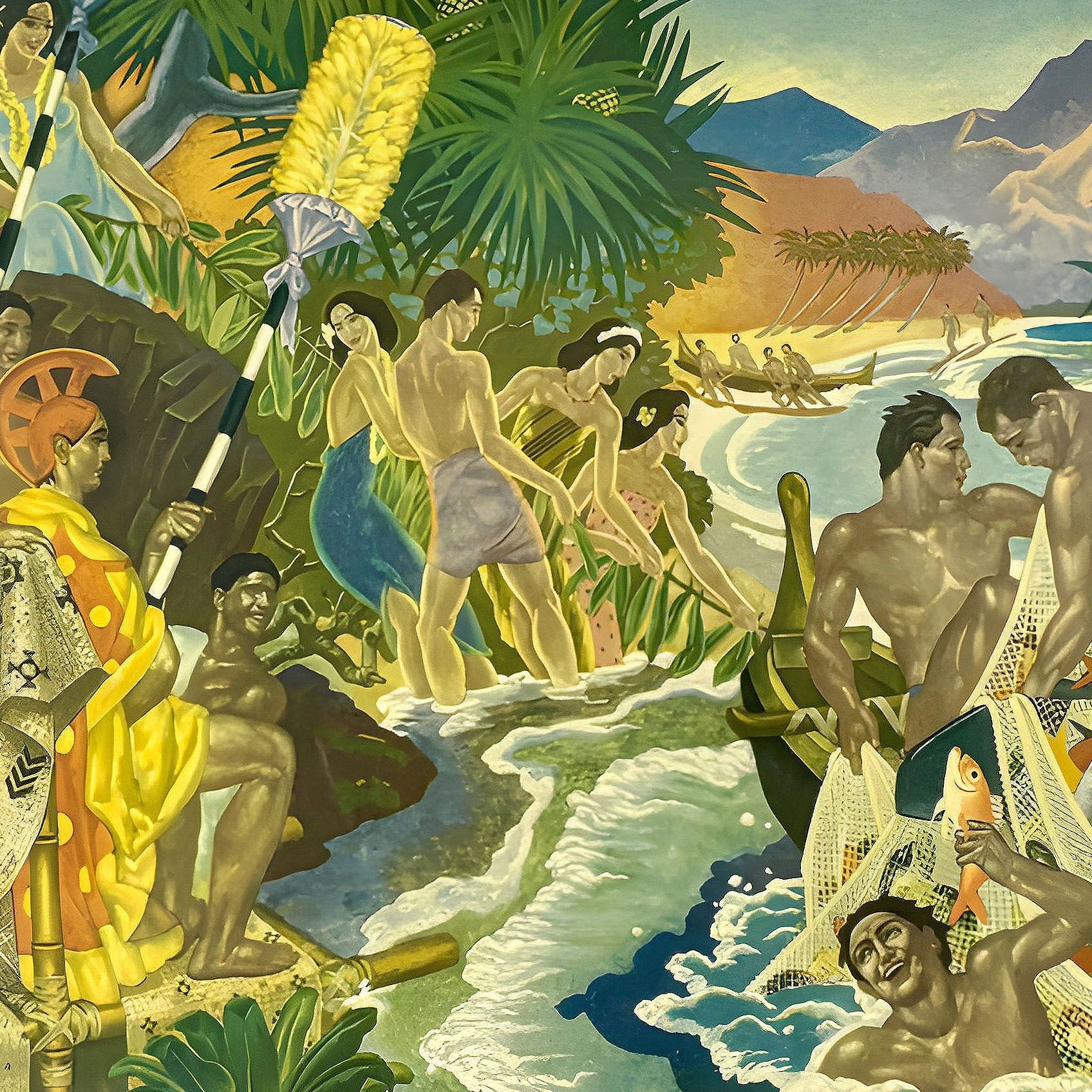 ビンテージ ハワイ 50'sマトソンライフアートプリント ！ Matson Lines Hawaii 