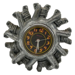 Sarsaparilla Designs Art Deco Revival Radial Airplane Engine Alarm Clock image 1