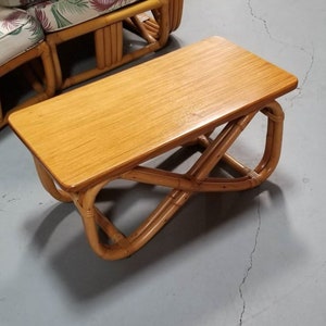 Restored Paul Frankl Double Strand Figure Eight Legs Mahogany Coffee Table image 4