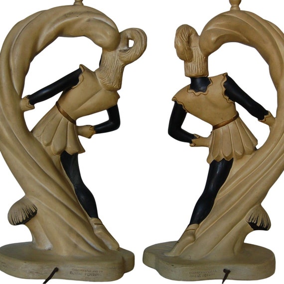 Saxon Crusader Robin Hood Chalkware Sculpture Continental Table