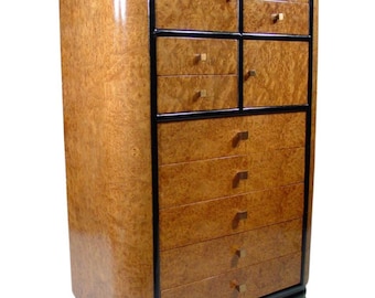 Donald Deskey Streamline Art Deco Highboy Dresser Widdicombe